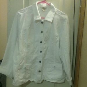 White jean jacket